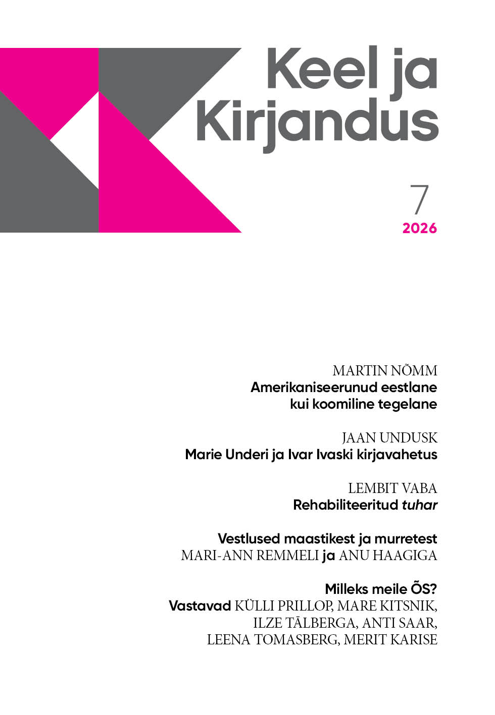 Keel ja Kirjandus 7/2026
