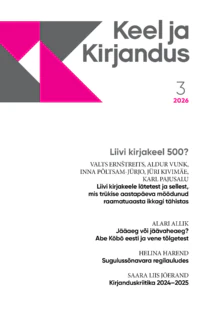 Keel ja Kirjandus 3/2026